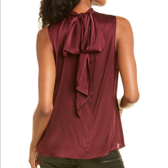 ST. JOHN COLLECTION Georgette Silk Halter Neck Top - Picture 4 of 12